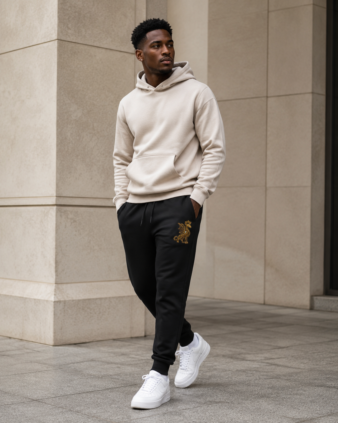 Embroidered Giragon Sweatpants