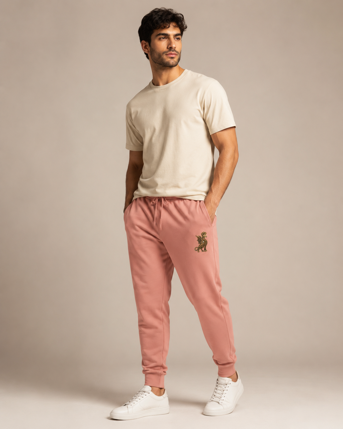Embroidered Giragon Sweatpants